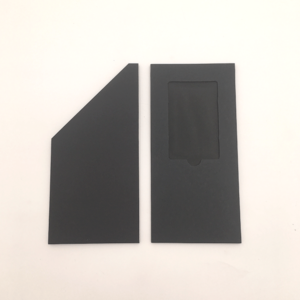 Luxe envelop, voor kadobon, klantenkaart of creditcard, met inlay - Zwart kraft