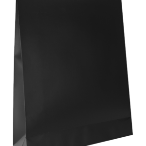 Zwarte kadozak, mat gelamineerd, met stevige blokbodem