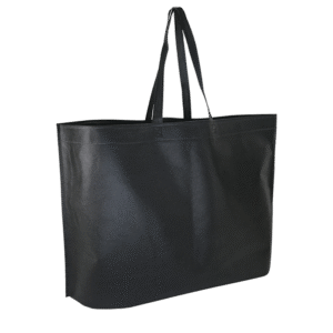 PP non woven draagtas (laarzen/winterjas) - Zwart - 71x45+15 cm