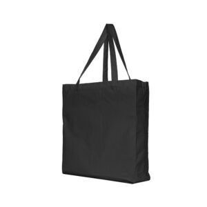 Canvas draagtas schouderhengsels - Zwart - 38x12x42 cm