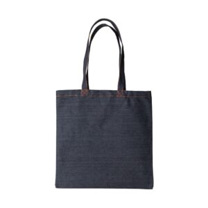 Denim canvas draagtas schouderhengsels - Donkerblauw - 38x42 cm