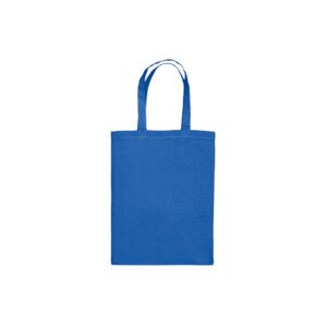 Katoenen draagtas korte handgrepen - Blauw - 22x27 cm