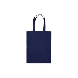 Katoenen draagtas korte handgrepen - Donkerblauw - 22x27 cm