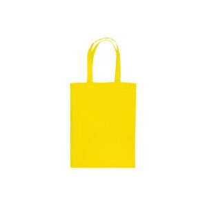 Katoenen draagtas korte handgrepen - Geel - 22x27 cm