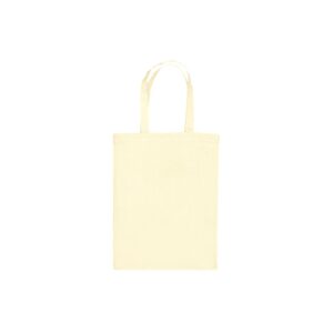 Katoenen draagtas korte handgrepen - Naturel - 22x27 cm