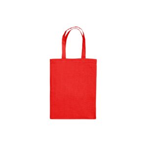 Katoenen draagtas korte handgrepen - Rood - 22x27 cm