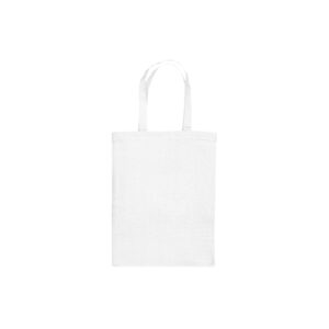 Katoenen draagtas korte handgrepen - Wit - 22x27 cm