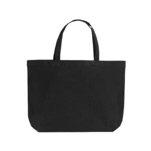 Katoenen draagtas korte handgrepen - Zwart - 48x36+10 cm