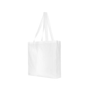 Katoenen draagtas schouderhengsels - Wit - 38x10x42 cm