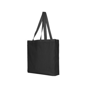 Katoenen draagtas schouderhengsels - Zwart - 38x10x42 cm