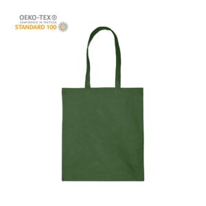 Katoenen draagtas schouderhengsels - Donkergroen - 38x42 cm