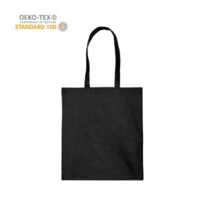 Katoenen draagtas schouderhengsels - Zwart - 38x42 cm