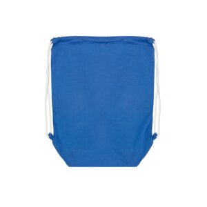 Katoenen rugtas trekkoord sluiting - Blauw - 37x48+11 cm