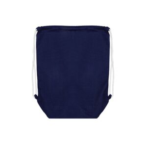 Katoenen rugtas trekkoord sluiting - Donkerblauw - 37x48+11 cm