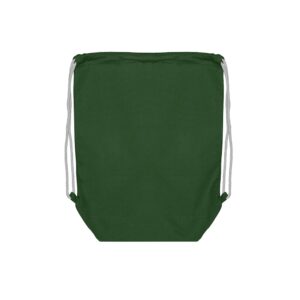 Katoenen rugtas trekkoord sluiting - Donkergroen - 37x48+11 cm