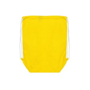 Katoenen rugtas trekkoord sluiting - Geel - 37x48+11 cm