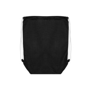 Katoenen rugtas trekkoord sluiting - Zwart - 37x48+11 cm