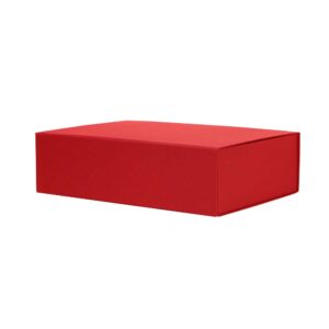 Luxe magneetdoos - Rood (mat) kraft - 44x30x12 cm