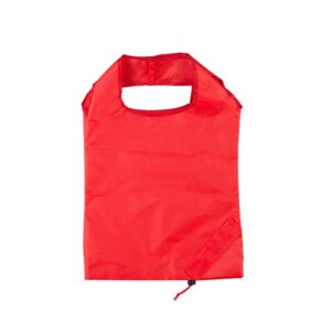 Opvouwbare polyester draagtas korte handgreep - Rood - 37x38 cm