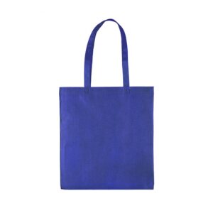 PP non woven draagtas schouderhengsels - Blauw - 38x42 cm
