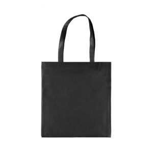 PP non woven draagtas schouderhengsels - Zwart - 38x42 cm