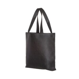 Vilten draagtas korte handgrepen - Zwart - 42x42+6 cm